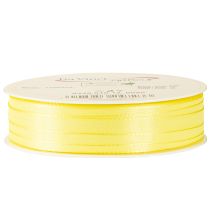 Article Ruban décoratif taffetas ruban cadeau jaune clair 10 mm 50 m