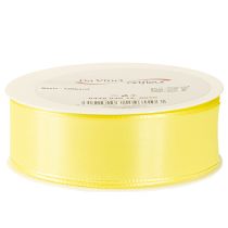 Article Ruban décoratif taffetas ruban cadeau jaune clair 40 mm 50 m