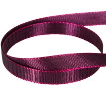 Article Ruban décoratif en tissu taft brillant 10 mm x 50 m couleur baies pour emballage-cadeau