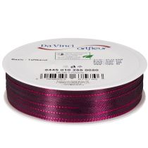 Article Ruban décoratif en tissu taft brillant 10 mm x 50 m couleur baies pour emballage-cadeau