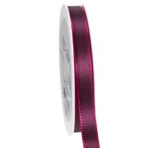 Article Ruban étroit en taffetas 15 mm 50 m couleur Berry pour décorations créatives