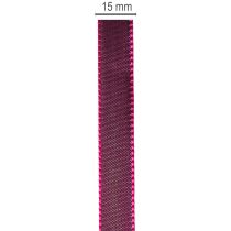 Article Ruban étroit en taffetas 15 mm 50 m couleur Berry pour décorations créatives