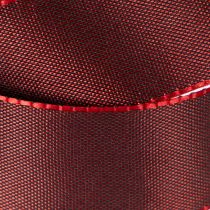 Article Ruban en tissu satiné pour emballage et décorations, 25 mm x 50 m, rouge