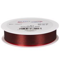 Article Ruban en tissu satiné pour emballage et décorations, 25 mm x 50 m, rouge