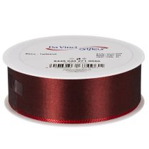 Article Ruban en taffetas rouge bordeaux 40 mm x 50 m pour décoration et emballage cadeau