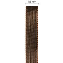 Article Ruban décoratif en taffetas marron 15 mm 10 m pour décoration intérieure