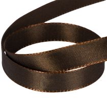 Article Ruban décoratif en taffetas marron 15 mm 10 m pour décoration intérieure