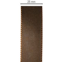 Article Ruban en taffetas marron 25 mm x 50 m pour décoration et emballage