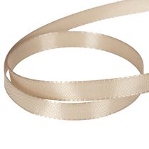 Article Ruban décoratif en tissu beige 10 mm x 50 m pour emballages et décoration