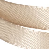 Article Ruban décoratif en tissu beige 10 mm x 50 m pour emballages et décoration