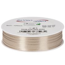 Article Ruban décoratif en tissu beige 10 mm x 50 m pour emballages et décoration