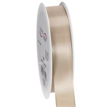 Article Ruban décoratif en taffetas satiné beige, 25 mm, 50 m