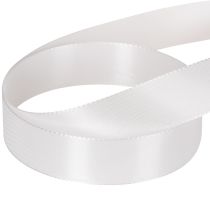 Article Ruban décoratif en polyester blanc 25 mm x 50 m pour décoration et bricolage