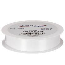 Article Ruban décoratif en polyester blanc 25 mm x 50 m pour décoration et bricolage