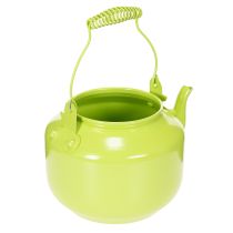 Article Théière décorative en métal vert pomme pour fleurs et décoration intérieure