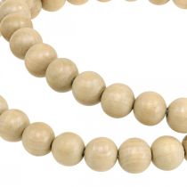 Article Bague décorative en perles de bois, style naturel, à suspendre ou à poser, Ø 19,5 cm, lot de 2, bois et métal