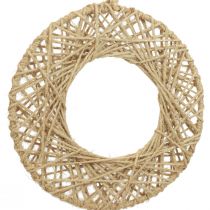 Article Anneau décoratif recouvert de jute décoration suspendue décoration bohème Ø28cm 4pcs