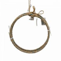 Anneau décoratif jute Scandi anneau décoratif à suspendre Ø25cm 4pcs