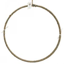 Article Anneau décoratif jute Scandi anneau décoratif à suspendre Ø40cm 2 pièces