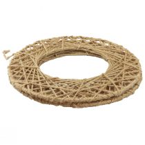 Article Anneaux décoratifs en jute, style naturel, décoration suspendue, style bohème, Ø 38 cm, lot de 2, anneaux métalliques, décoration murale, décoration de fenêtre