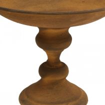 Article Bol déco sur pied bol aspect rouille métal Ø22cm H18.5cm