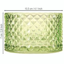 Article Bol décoratif en verre photophore vert rétro Ø10,5 cm 2 pièces