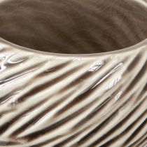 Article Bol Décoratif Céramique Décor Spirale Beige Marron Ø9cm 4pcs