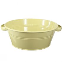 Article Bol décoratif métal vert jaune fleur bol anse Ø33,5cm