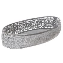 Article Set de 2 Coupelles Décoratives Métalliques Ovale 36/33,5 cm Argent