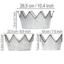 Article Bol décoratif en métal, couronne Ø 26,5/22,5/19 cm, lot de 3