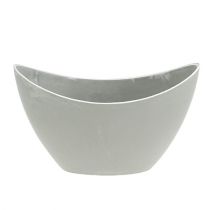 Article Bol décoratif en plastique gris 20cm x 9cm H11,5cm 1 pièce
