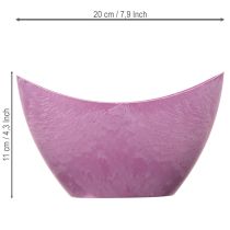 Article Bol décoratif en plastique rose 20 cm x 9 cm H 11,5 cm (1 pièce)