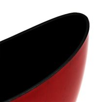 Article Bol décoratif plastique rouge-noir 24cm x 10cm x 14cm 1 pce