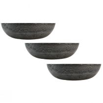 Article Bol décoratif rond pour plantes gris Ø37cm H10,5cm 3pcs