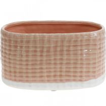 Bol décoratif, bateau de plantation, bac à fleurs, panier de décoration en céramique modèle L21cm