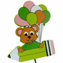 Stylo bouchon décoratif avec ours en peluche et ballons bouchon de fleur décoration d&#39;été enfants 16pcs