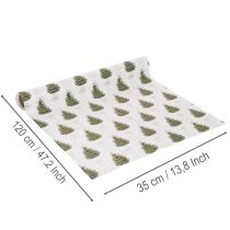 Article Tissu décoratif de Noël, 120 cm x 35 cm, set de 2, motifs sapins et rubans
