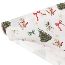Article Tissu décoratif de Noël, 120 cm x 35 cm, set de 2, motifs sapins et rubans