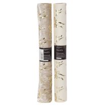 Article Tissu décoratif sur rouleau avec motifs nœuds dorés 120x35 cm