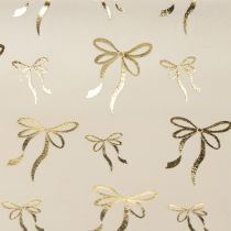 Article Tissu décoratif sur rouleau avec motifs nœuds dorés 120x35 cm