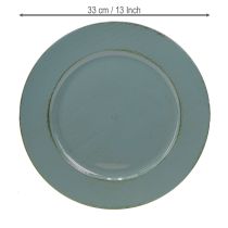 Article Assiette décorative en plastique marron pétrole Ø33cm
