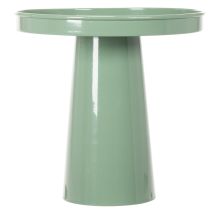 Article Plateau décoratif en métal vert avec pied rond 20 cm