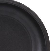 Article Assiette décorative ronde en métal noir Ø23cm H2,5cm 5pcs