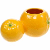 Pot décoratif orange vase en céramique décoration d&#39;été d&#39;agrumes
