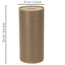 Article Rouleau de tissu décoratif en non-tissé marron 24 cm x 25 m