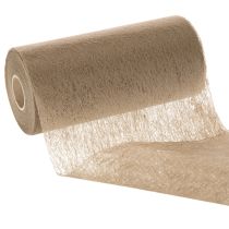 Article Rouleau de tissu décoratif en non-tissé marron 24 cm x 25 m