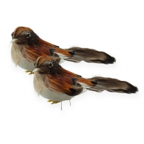 Article Oiseaux déco 9cm sur fil 16 pcs