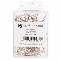 Article Épingles décoratives transparentes effet diamant Ø6 mm – Lot de 85