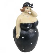 Figurine décorative femme potelée, grosse dame, décoration salle de bain H23cm