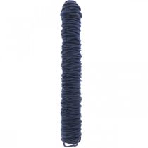 Cordon de feutre de fil de mèche, cordon de feutre, cordon de laine bleu 55m